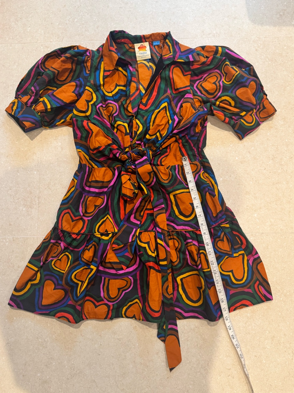 FARM Rio Short-Sleeve Bow-Front Mini Dress - Picture 7 of 12